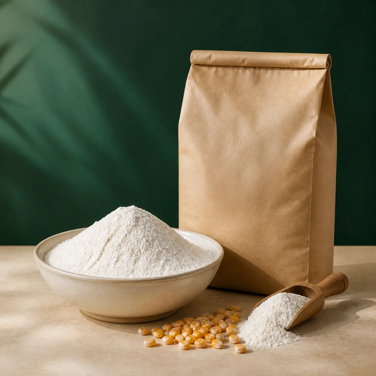 Fine white sembe maize flour